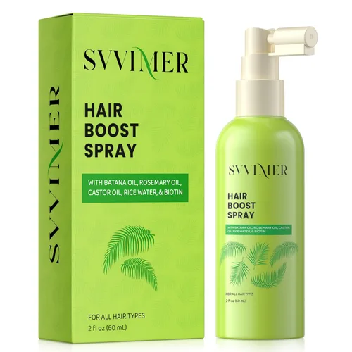 Svvimer Spray de suero para el crecimiento del cabello, con aceite de batana de romero, biotina para pérdida de cabello y adelgazamiento del