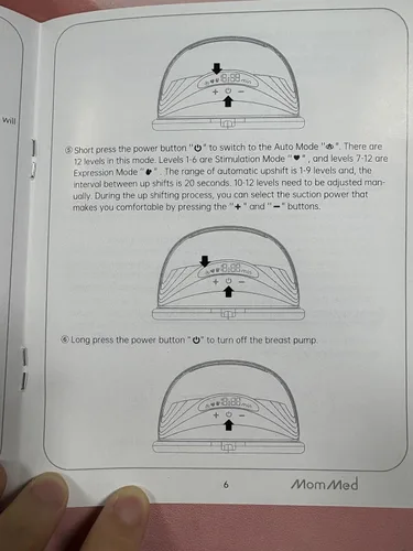 Vista 15 de MomMed Extractor de leche portátil (modelo S21) - Extractor de leche eléctrico doble manos libres, diseño a prueba de fugas, 3 modos