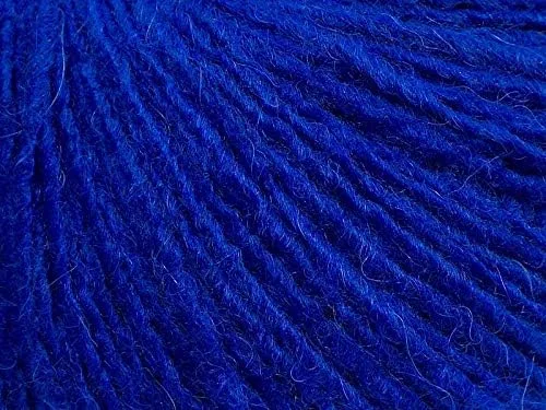 Vista 2 de Peru Alpaca Light DK Ovillo – Lana merino, alpaca, hilo de mezcla acrílica 1.76 oz (1.75 onzas) 191 yardas – Azul