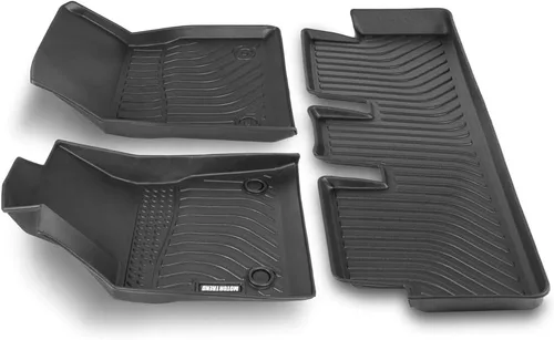 Motor Trend Alfombrillas delanteras y traseras de contorno 3D para Tesla Model 3 2017-2024, protección sin olor para todo tipo de clima