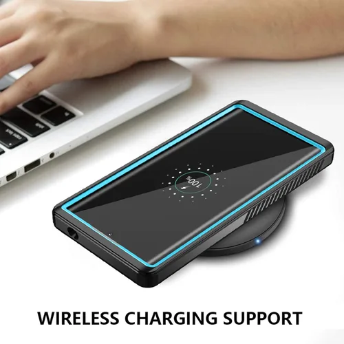 Vista 6 de ANTSHARE Funda impermeable para Samsung Galaxy S20 Ultra, protector de pantalla integrado de 360°, cuerpo completo, resistente, a prueba de golpes