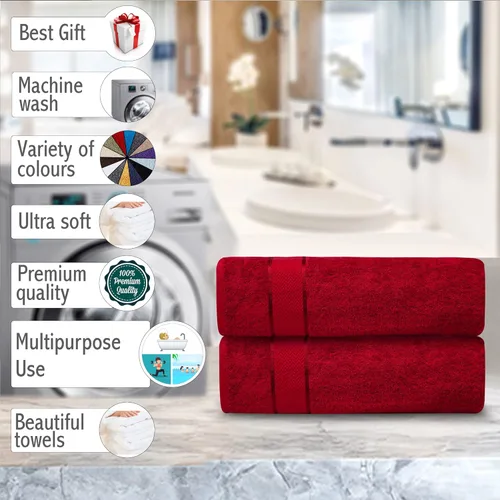 Vista 5 de Toallas de baño de lujo, 100% algodón, ultra suaves, de felpa, gruesas, esponjosas, altamente absorbentes, de secado rápido, para el hogar