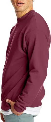 Vista 3 de Hanes EcoSmart - Sudadera de vellón sin botones para hombre, mezcla de algodón, con cuello redondo, paquete de1o2unidades