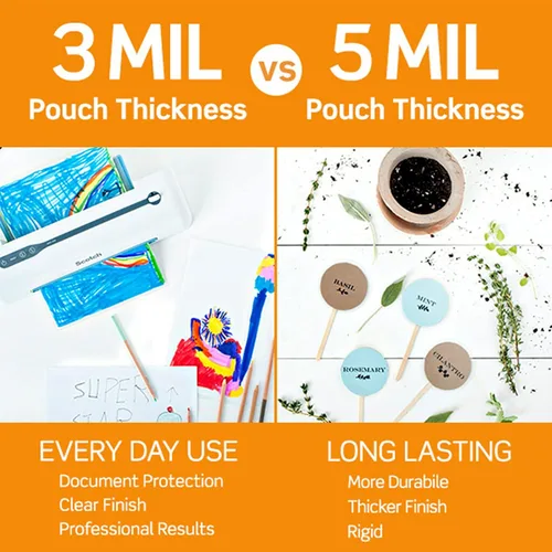 Vista 6 de Fundas térmicas de Scotch, de 5 mil, 8.9 x 11.4 pulgadas Paquete de 50