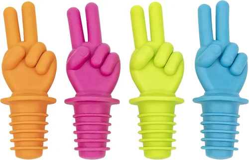 Vista 7 de Tapones de silicona para botellas de flores, paquete de 4 – Selladores reutilizables de vino y bebidas para botellas