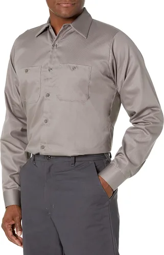 Vista 29 de Red Kap Camisa de trabajo industrial de manga larga para hombre Negro