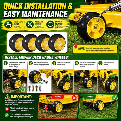 Vista 4 de Juego de 4 ruedas de calibre AM125172 para John Deere de 48, 54, 60, 62, 72