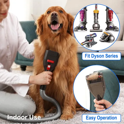 Vista 2 de Accesorio de vacío para pelo de perro para Dyson Cordless Upright Canister, herramienta de aseo para mascotas Cepillo para muda para V6 V7 V8 V10