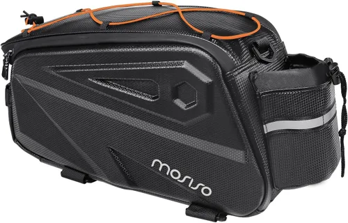 Vista 9 de MOSISO Bolsa de Portabicicletas, Bolsa de Maletero de Bicicleta Impermeable, Bolsa de Asiento Trasero de 14L EVA para Bicicleta de Montaña, Bolsa