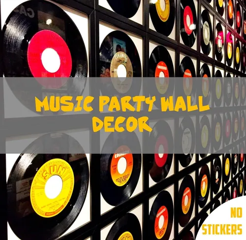 Vista 4 de MINI ZOZI Discos de vinilo en blanco de 12 pulgadas falsos 10 piezas de decoración del hogar en la pared, dormitorio, sala de estar, estudio