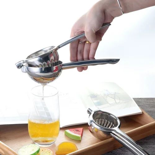 Vista 3 de COHEALI Handheld Stainless Steel Lemon Squeezer Manual Fruit Juicer Portable Citrus Press for Kiwi Mango Watermelon Easy to Clean Non-electric