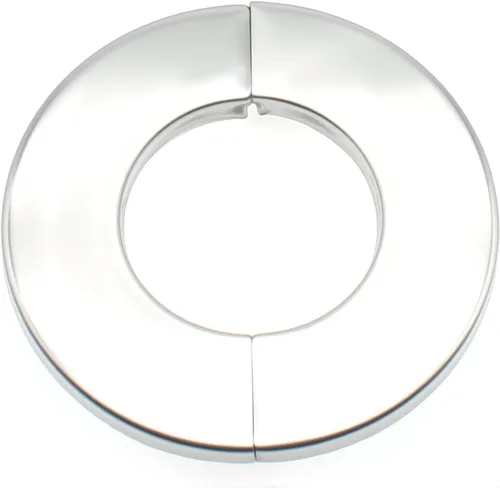 Brida dividida de pared de acero inoxidable de 0.94 pulgadas, 2 piezas, escudo decorativo dividido, autoadhesivo, accesorios de cubierta de tubería