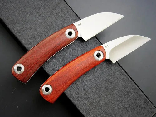 Vista 3 de Eafengrow EF11 cuchillo plegable D2 con hoja de acero con mango de madera, cuchillo de bolsillo