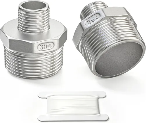 Vista 30 de TAISHER 10 pezones hexagonales 316L, montaje de tubería 3/8 "macho NPT