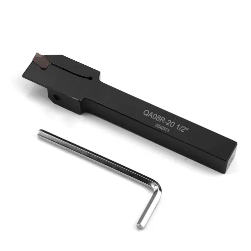 Soporte de separación de ranurado de torno indexable de 1/2 "x 1/2" QA08R-20 con 1 pieza de inserción de carburo GTN-2 Herramienta de corte de torno
