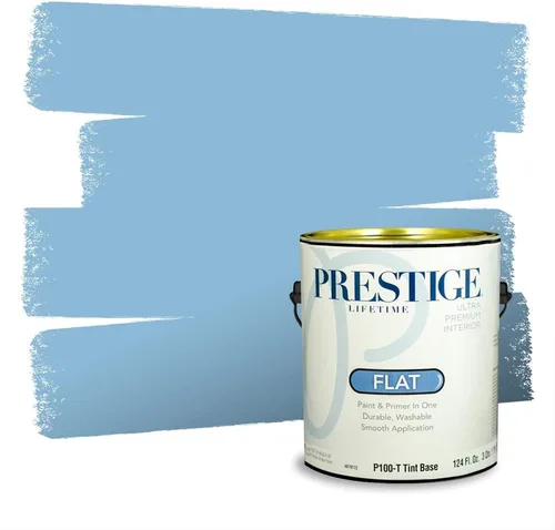 Vista 39 de Prestige Paints - Pintura exterior e imprimación en uno, 1 galón, plano, coincidencia comparable con Behr Misty Isle, P500-N-MQ5-62