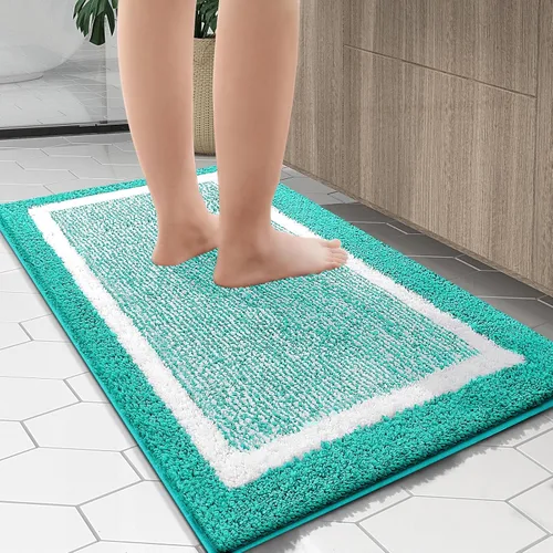 Vista 161 de OLANLY Alfombra de baño de microfibra extrasuave y absorbente, antideslizante, lavable a máquina, de secado rápido, adecuada para suelo de baño