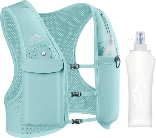 Vista 13 de Zelvot Chaleco para Correr para Mujeres y Hombres, Patente Original de EE. UU., Chaleco de Hidratación para Correr con Correas de Pecho Ajustables