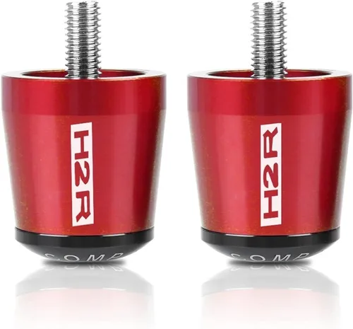 Vista 4 de Contrapeso motocicleta aluminio accesorios 7/8 '' 0.866 in manillar equilibrado enchufe manillar agarraderas extremos tapa cubierta para Kawasaki H2