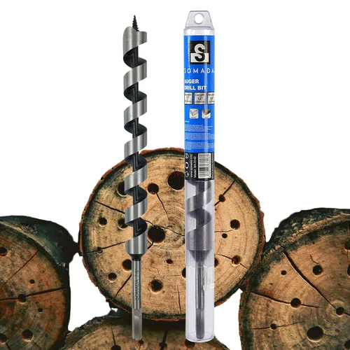 Vista 19 de SOMADA Broca de taladro de 1-1/2 pulgadas x 6-1/2 pulgadas para madera, vástago hexagonal de cambio rápido de 1/4 pulgadas, broca larga de tres