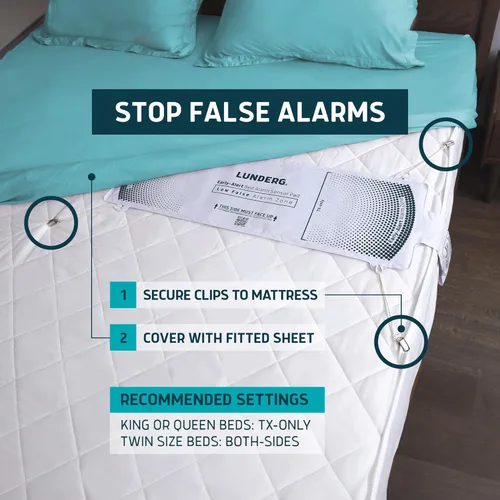Vista 7 de Lunderg Alarma de cama de alerta temprana para adultos mayores – Almohadilla de sensor inalámbrico y buscapersonas – con tecnología inteligente