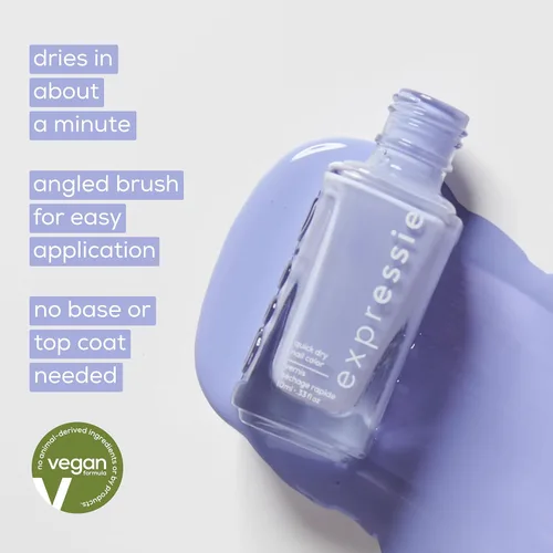 Vista 5 de essie Expressie Esmalte de uñas, esmalte de uñas azul de secado rápido, vegano, Bring The Beat, 0.33 onzas líquidas