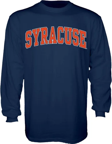 Vista 39 de Blue 84 NCAA Camiseta de Manga Larga para Hombre con Diseño Arqueado en Colores del Equipo