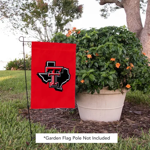 Vista 6 de Desert Cactus Bandera de jardín TTU de la Universidad de Texas Tech – 19 x 12 pulgadas Texas Tech Red Raiders Banner, para exhibición al aire libre