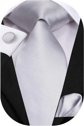 Vista 35 de Hi-Tie Corbatas de seda para hombre con estampado de cachemira, conjunto de corbata cuadrada, pañuelo de bolsillo y gemelos para negocios formales