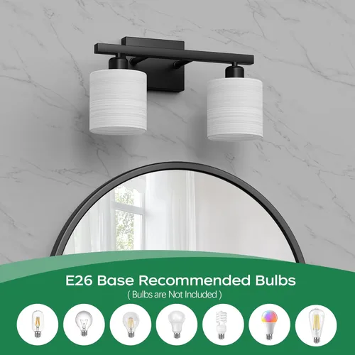Vista 4 de PARTPHONER Accesorios de iluminación de baño, accesorios de iluminación de baño sobre espejo, luces de tocador clásicas de interior, luz de tocador