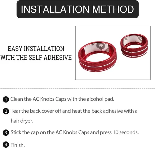 Vista 7 de CARFIB Calcomanías de volumen de CA para Chevrolet Chevy EQUINOX LT, accesorios de control de aire, calcomanías de sincronización automática, tapas