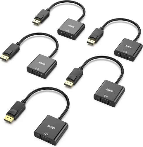 Vista 9 de BENFEI Conversor DisplayPort a VGA, cable macho a hembra chapados para Lenovo, Dell, HP, ASUS.