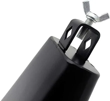 Vista 6 de Campana de vaca, campana de vaca de metal de 6 pulgadas con palo para instrumentos musicales de percusión, suministros de percusión
