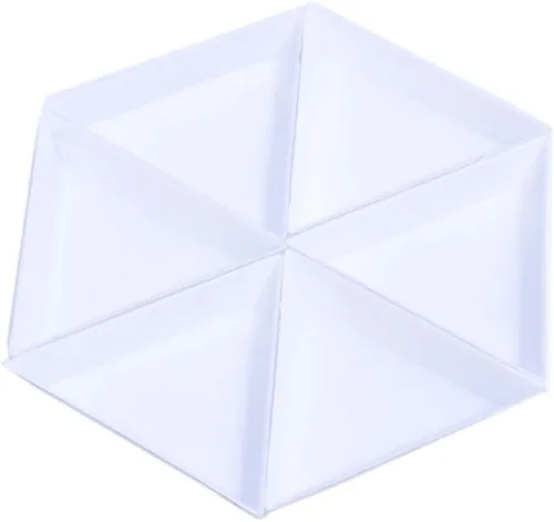Vista 2 de 24 bandejas de plástico para clasificar cuentas triangulares de diamantes de imitación, bandeja de placa de clasificación de arte de uñas de cristal