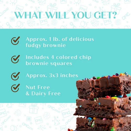 Vista 5 de Cesta de regalo de galletas de brownies de Pascua, regalo de comida de chocolate envuelta individualmente para hombres, mujeres y niños, paquete