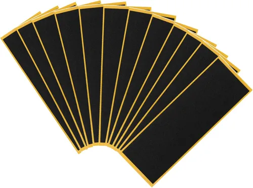 WINDIR 12 piezas de cinta de agarre de espuma para diapasones, 1.496 in x 4.331 in Pro negro madera MiNi Skateboards (12 unidades)