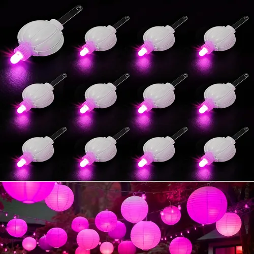 Vista 12 de Aogist Paquete de 24 luces LED pequeñas que funcionan con pilas, impermeables, duran 48 horas para linternas de papel, globos, flores, bodas y Blanco