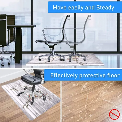 Vista 34 de Teal Hardwood Floor Desk Chair Mat, Painted Wood Board Horizontal Lines Birthdays Easter Holiday Print Backdrop Image, Protects Hardwood Floor Under