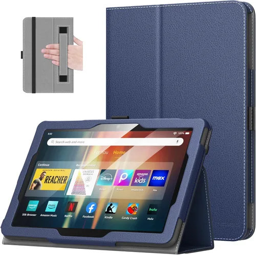 Vista 20 de MoKo - Funda compatible con la tablet Kindle Fire HD 8 y 8 Plus (10ª generación, versión de 2020), funda de soporte plegable y diseño delgado