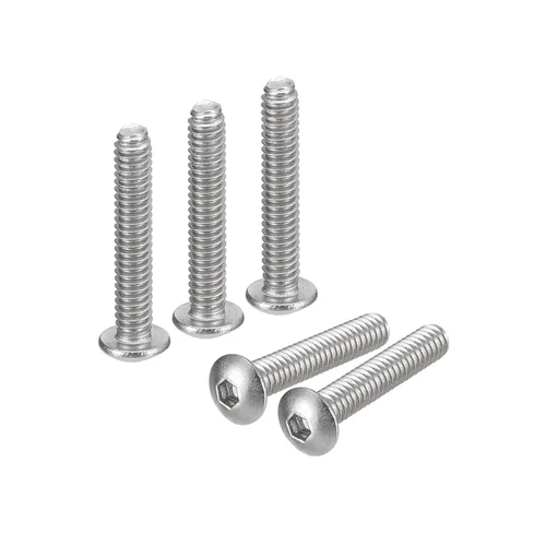 Vista 11 de Uxcell #4-40x1-1/4 Tornillos de cabeza de botón con casquillo, 20 unidades, sujetadores de acero inoxidable 304, pernos hexagonales, tornillos