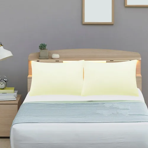 Vista 9 de uxcell Paquete de 2 fundas de almohada de microfibra suave serie 1800 con cremallera de viaje (14 x 20 pulgadas), color crema