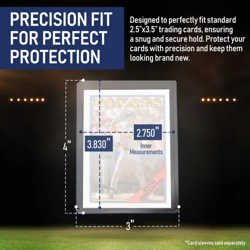 Vista 3 de Premium Seamless 20PT - 360PT Thick Top Loaders for Cards Top Loader Card Holder, Baseball Card Sleeves Hard Plastic, Hard Trading Cards Sleeves