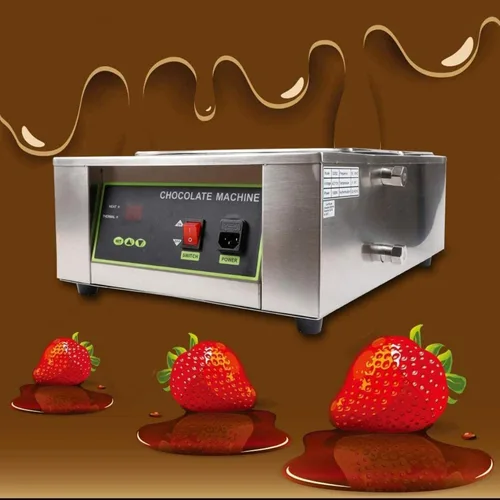 Vista 2 de Calentador de chocolate, máquina de fusión de chocolate, olla eléctrica de fusión de chocolate con 2 calderas de templado para chocolate, leche