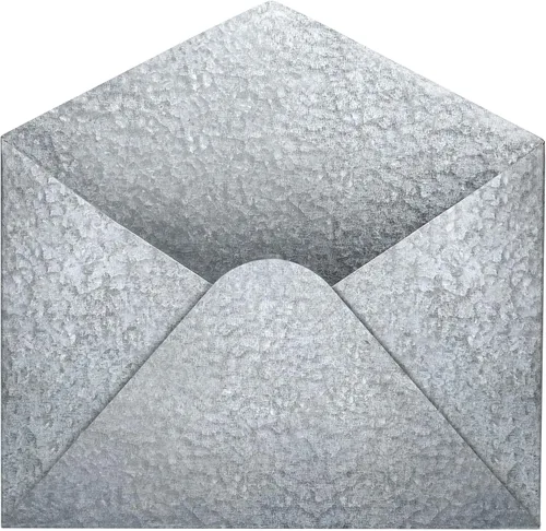 Sobre de metal galvanizado para colgar en la pared, pieza de decoración para uso en interiores y exteriores, bolsillo de pared para almacenamiento