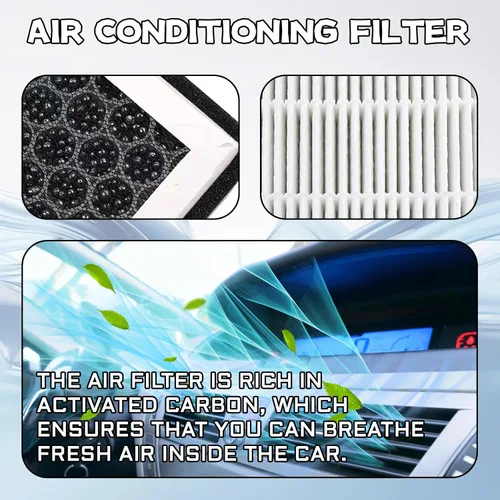 Vista 4 de Filtro de aire de cabina automotriz de repuesto CF10285, filtro de aire de cabina con carbón activado para 4Runner Highlander RAV4 Camry Corolla