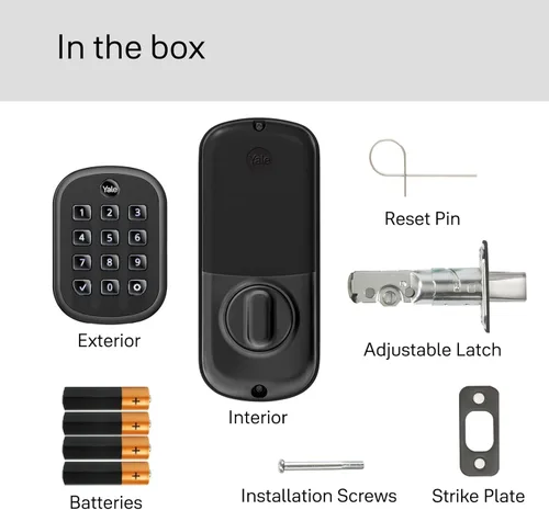 Vista 6 de Yale Security Cerradura de Pestillo con Teclado sin Llave - Desbloquea Usando tu Código de Entrada - Sin aplicación o conectividad - Gamuza Negra