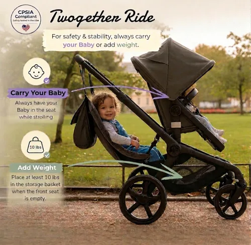 Vista 9 de Accesorio para asiento de hamaca. Alternativa para la tabla universal de cochecito si necesitas un cochecito doble para bebés y niños pequeños