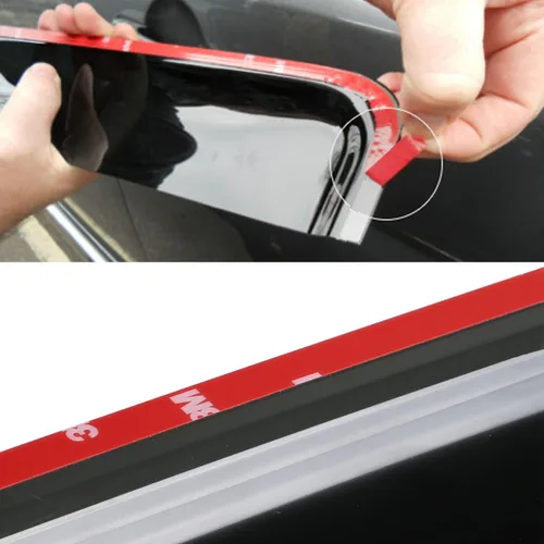 Vista 7 de Viseras adhesivas para ventana, protectores de lluvia para Hyundai Tucson 2016-2021, deflectores de sol y viento, protector de ventilación