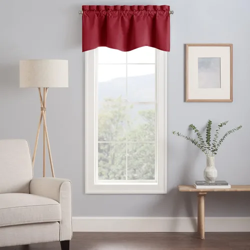 Vista 6 de Eclipse Kendall - Cortina de ventana con cenefa festoneada moderna con bolsillo para barra para cocina o baño, 42 x 18 pulgadas, alcachofa