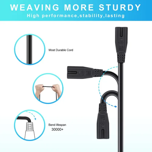 Vista 7 de Sopito - Cable de alimentación reclinable de repuesto de 4 pies y 2 puntas, cable adaptador de CA para Lazyboy, sofá eléctrico Limoss OKIN y silla